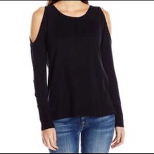 Vince Camuto Cold Shoulder Knit Top Black